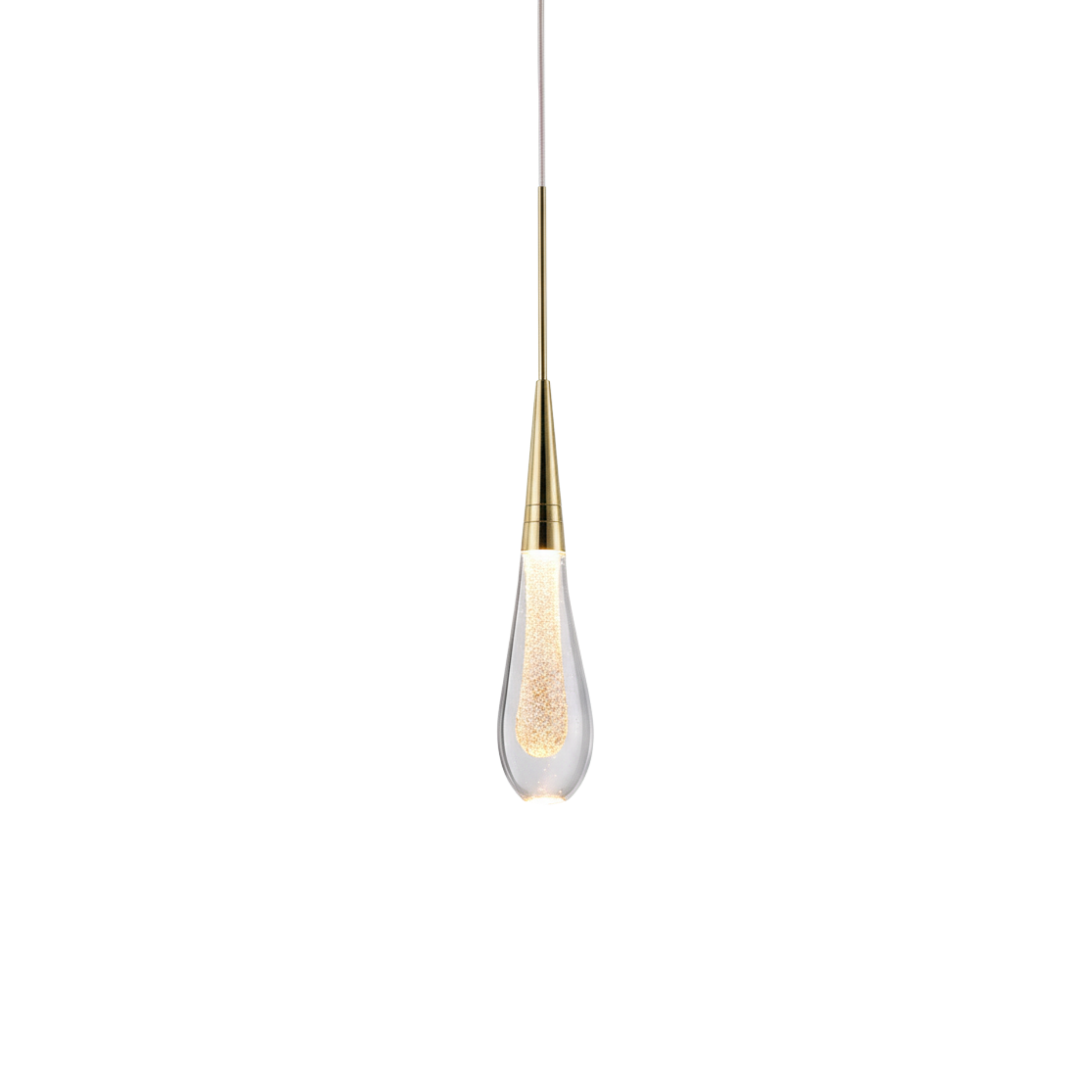 Moderne Aluminium Glas LED Innen Pendelleuchte