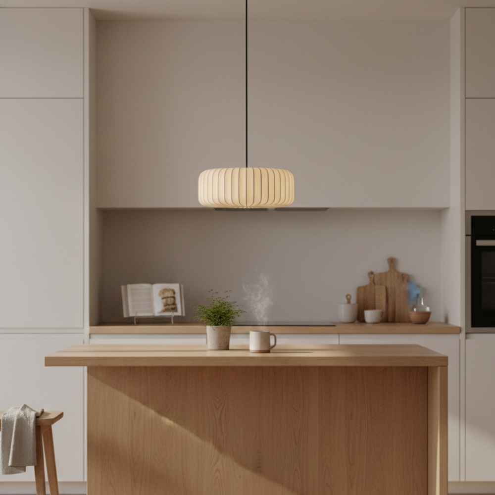 Moderne Stoff Pendelleuchte