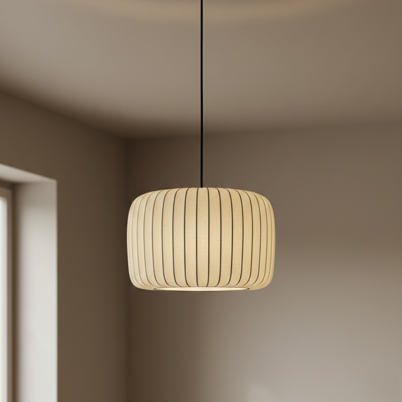 Moderne Stoff Pendelleuchte