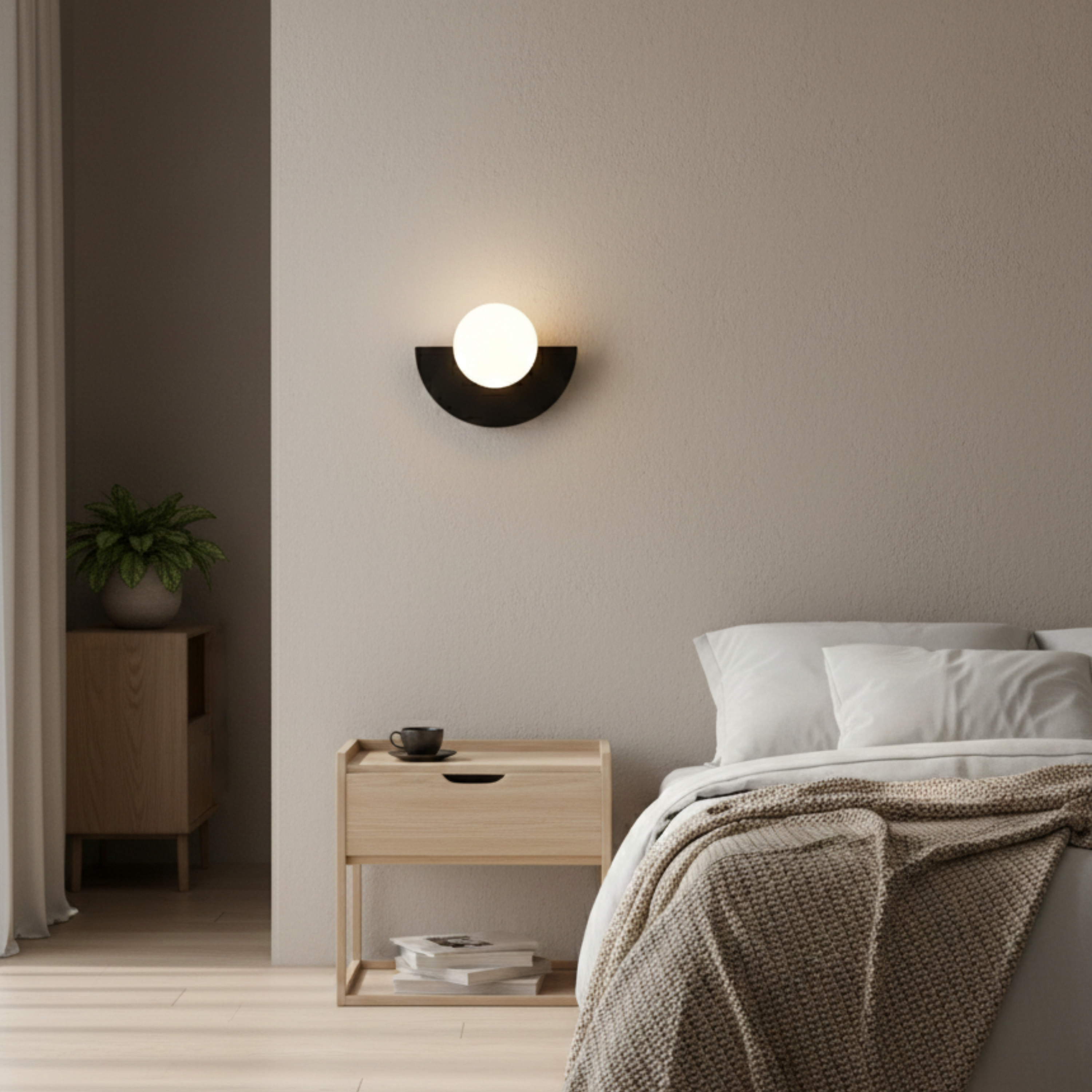 Nordische Halbrunde LED Minimalistische Wandlampe