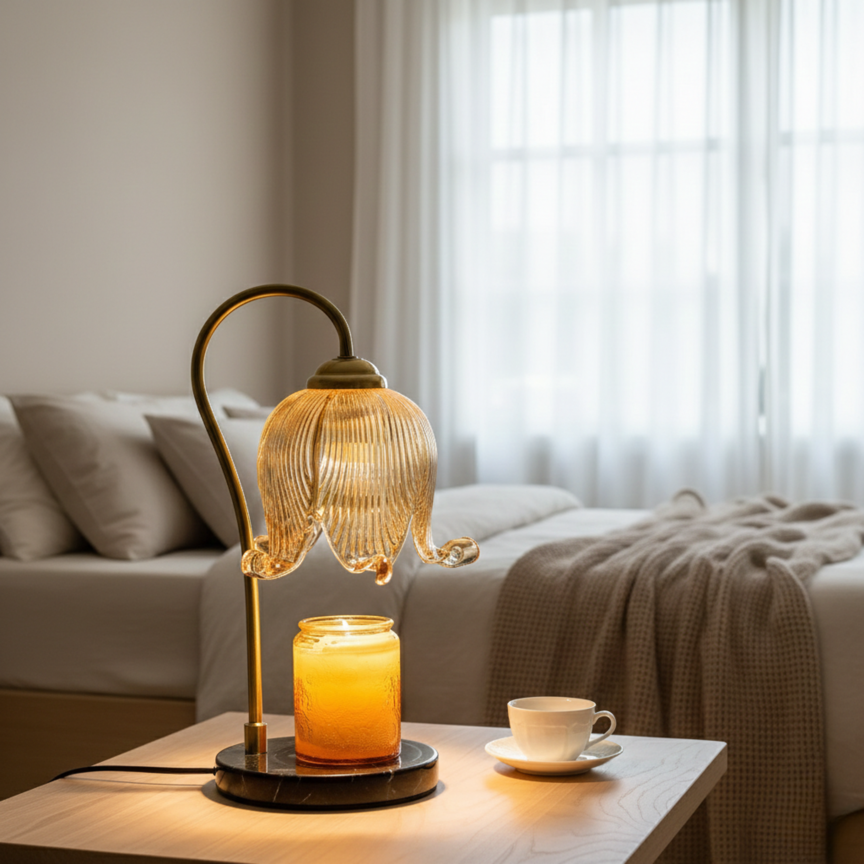 Tulpenblumen Retro Tischlampe