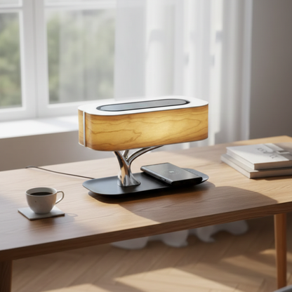 Massivholz Baumdesign Tischlampe mit Touch-Dimmung