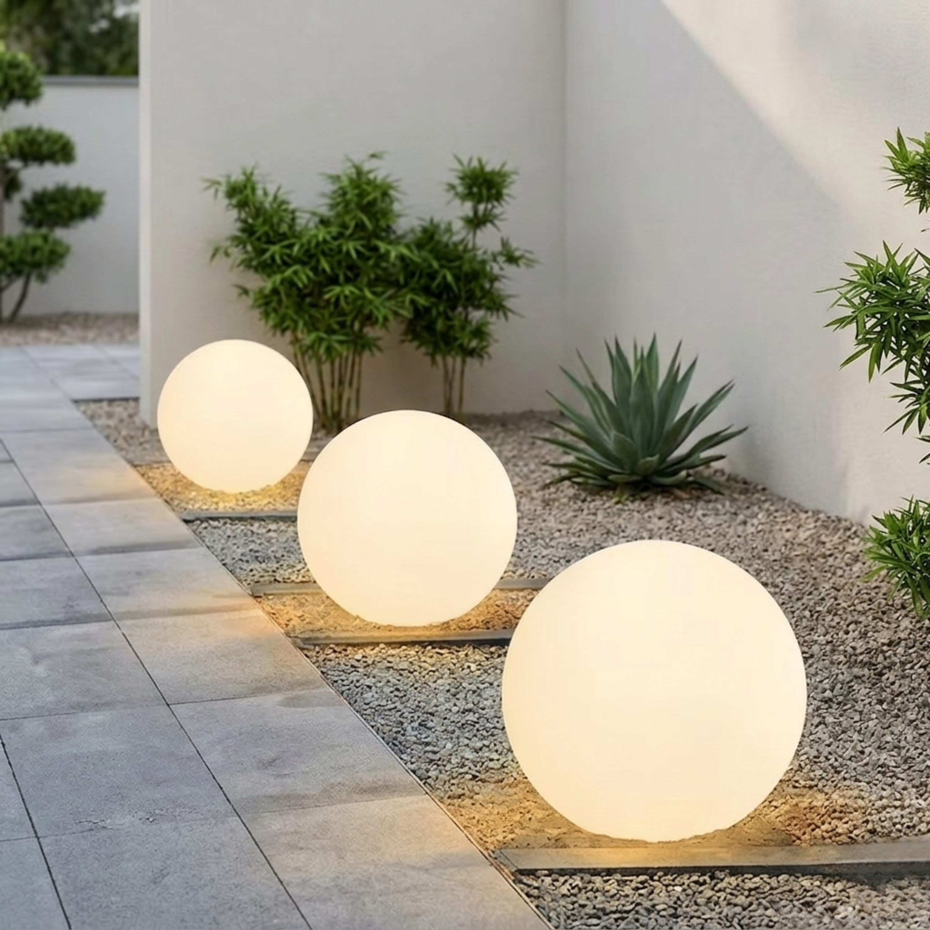 LED Kreis Gartenleuchte