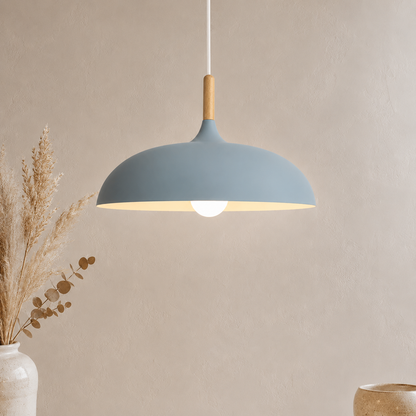Minimalistische Holz Aluminium Pendelleuchte
