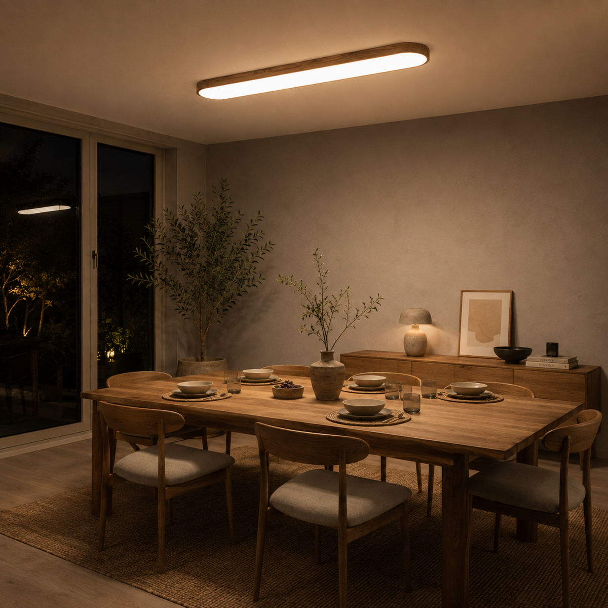 Moderne Ovale Lineare LED-Deckenleuchte