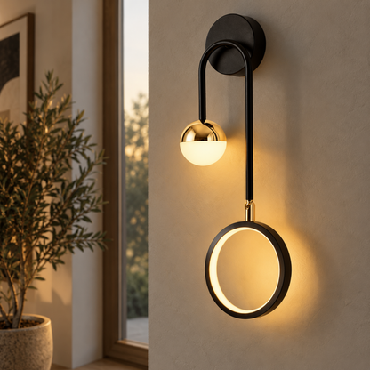 Moderne Drehbare Runde LED-Wandleuchte