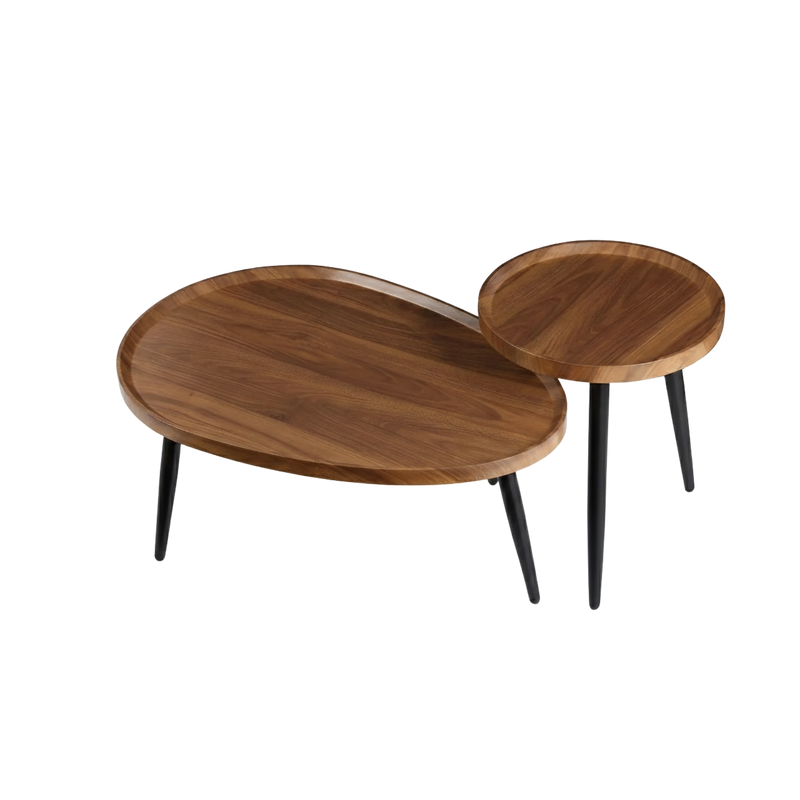 Unregelmäßiger Holz Beistelltisch