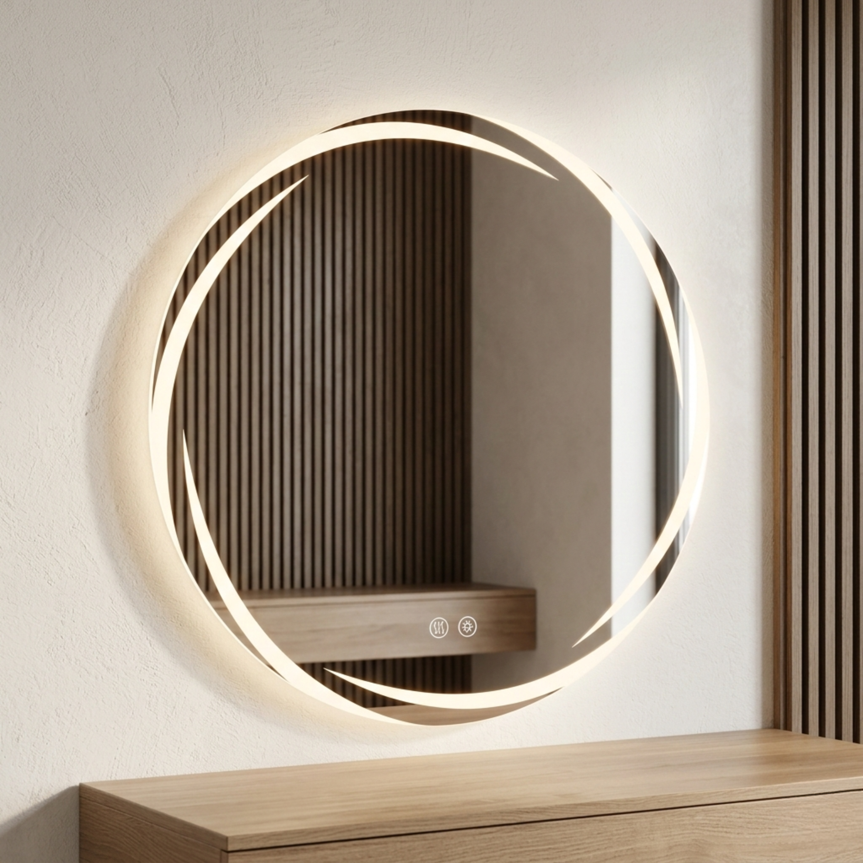 Runder LED Hinterleuchteter Wandspiegel