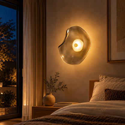 Moderne Runde Glas LED Wandleuchte