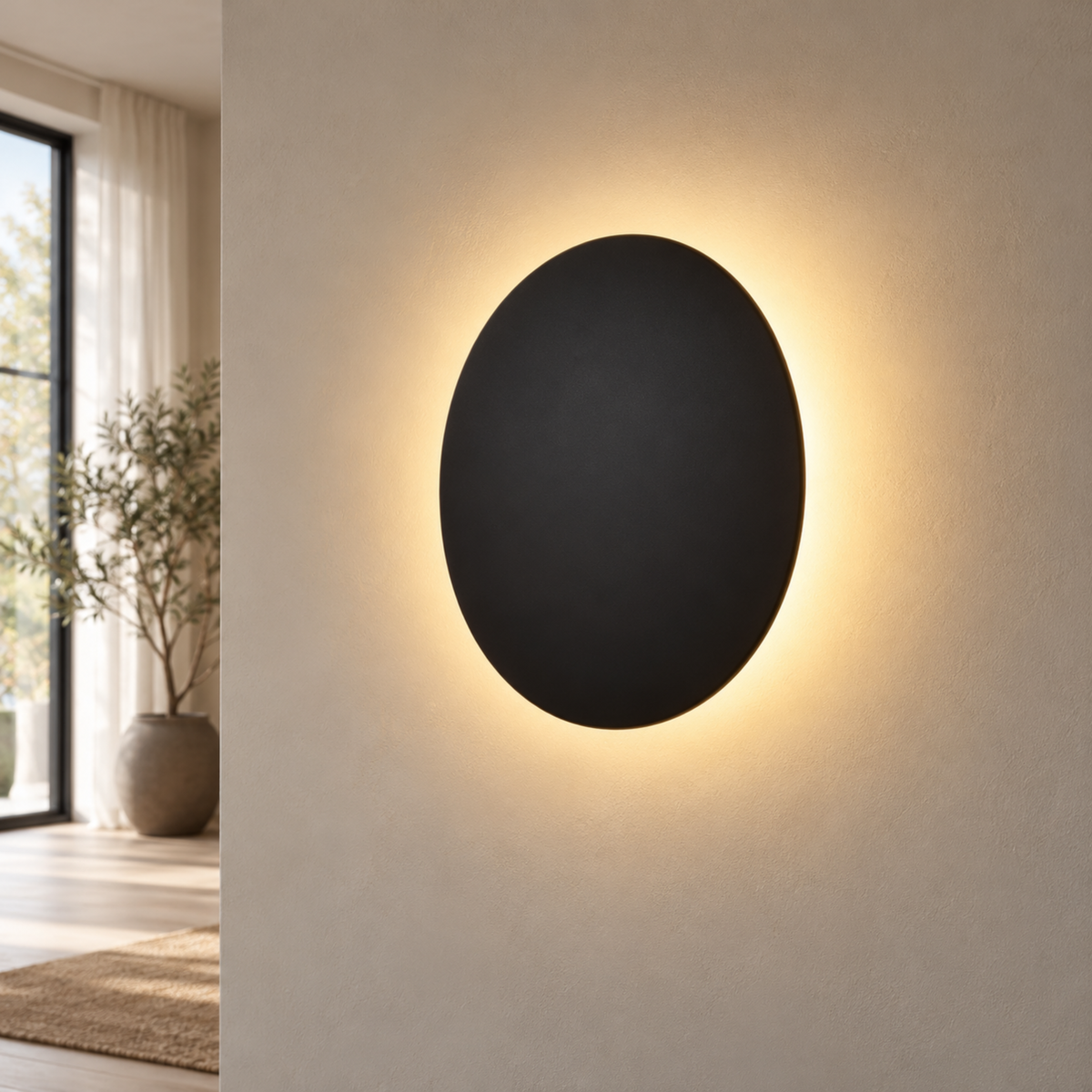 Moderne Runde Metall LED Wandleuchte
