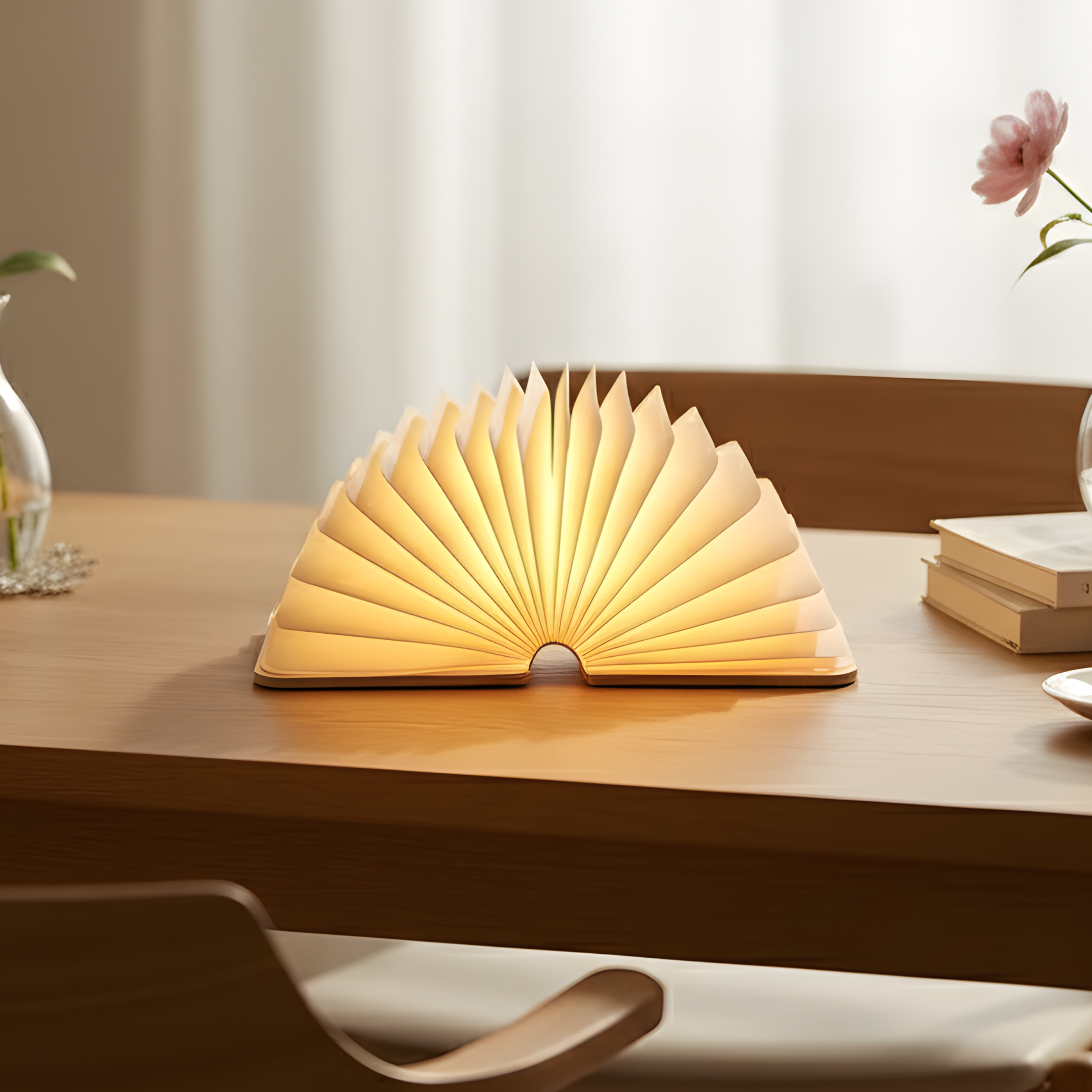 Buchförmige LED Nachttischlampe
