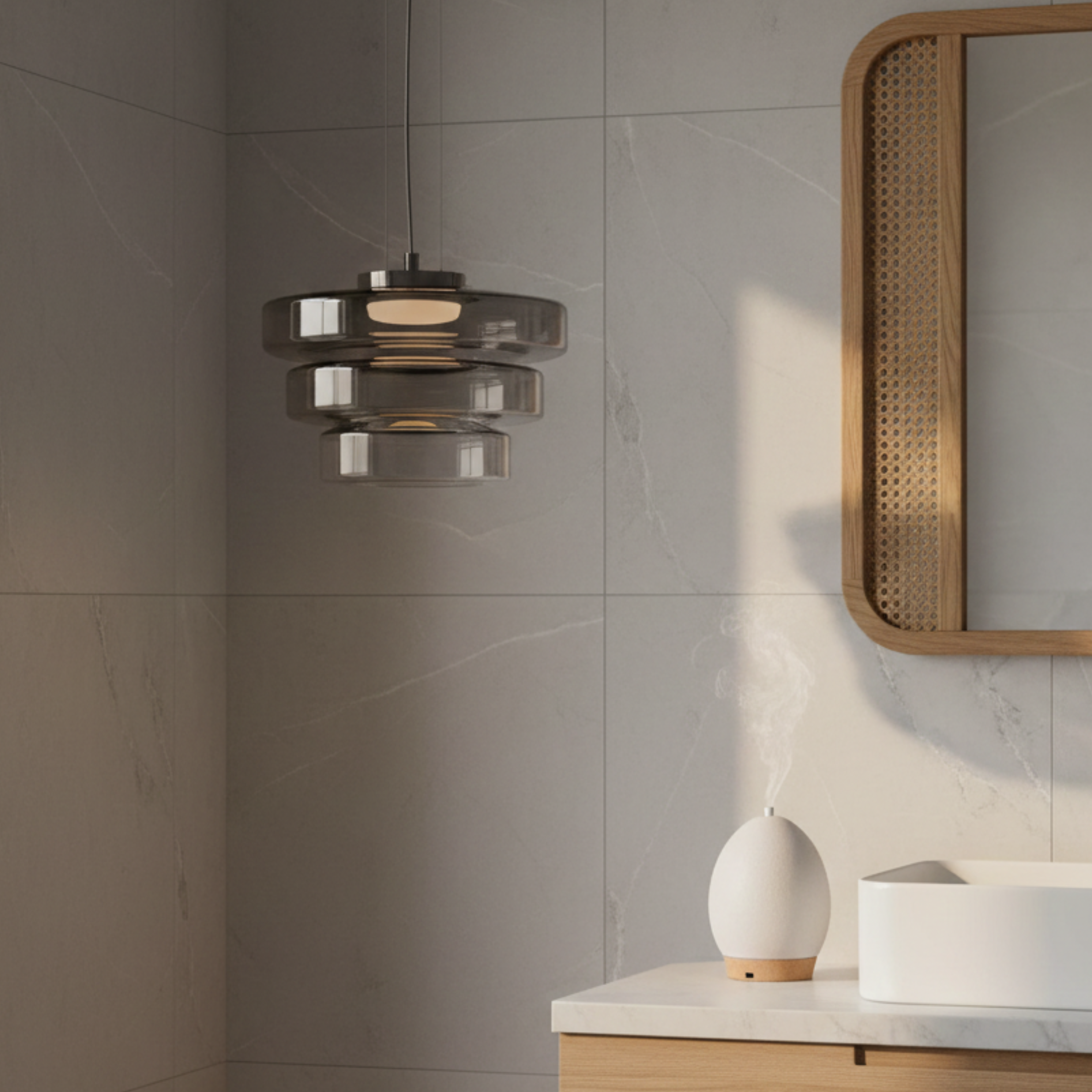 Bauhaus Glas Pendelleuchte