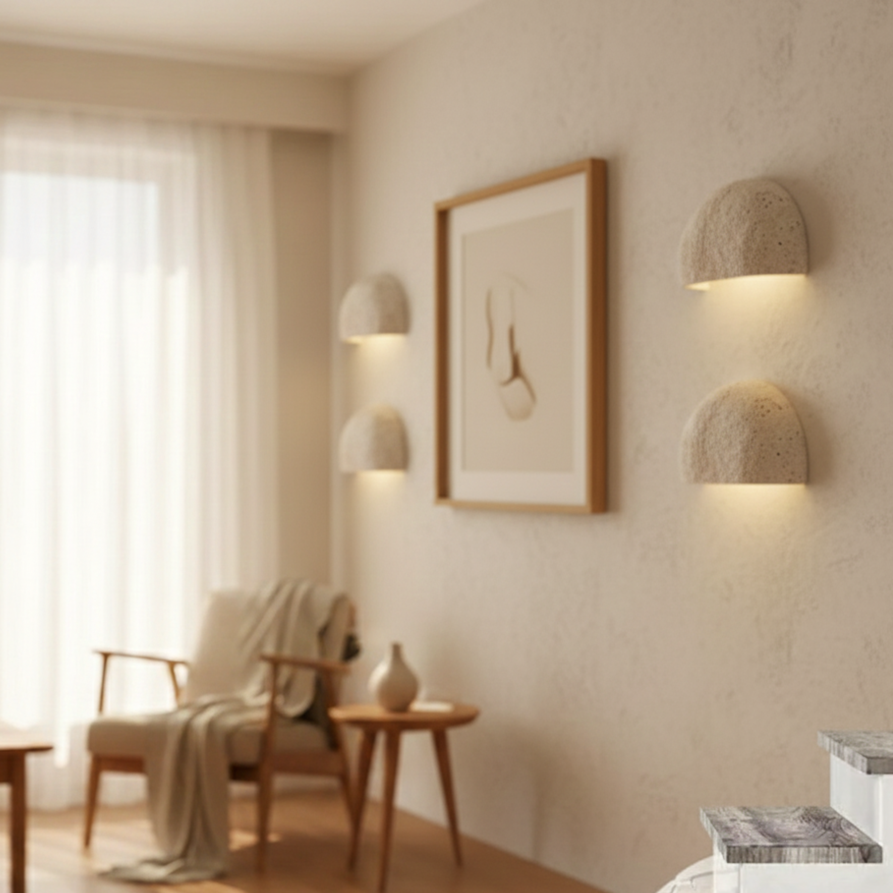 Retro Stein Wandlampe für Innenräume