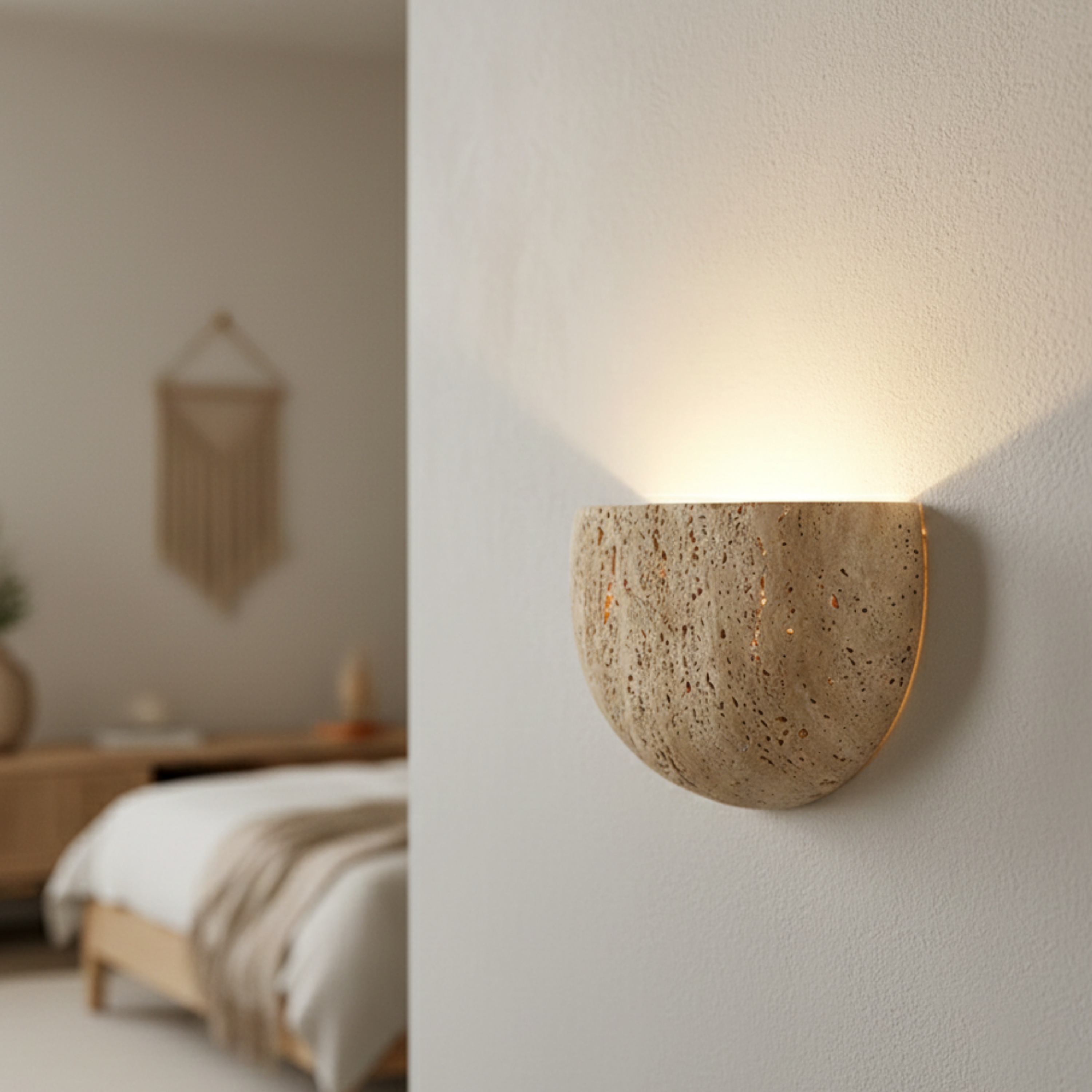 Retro Stein Wandlampe für Innenräume