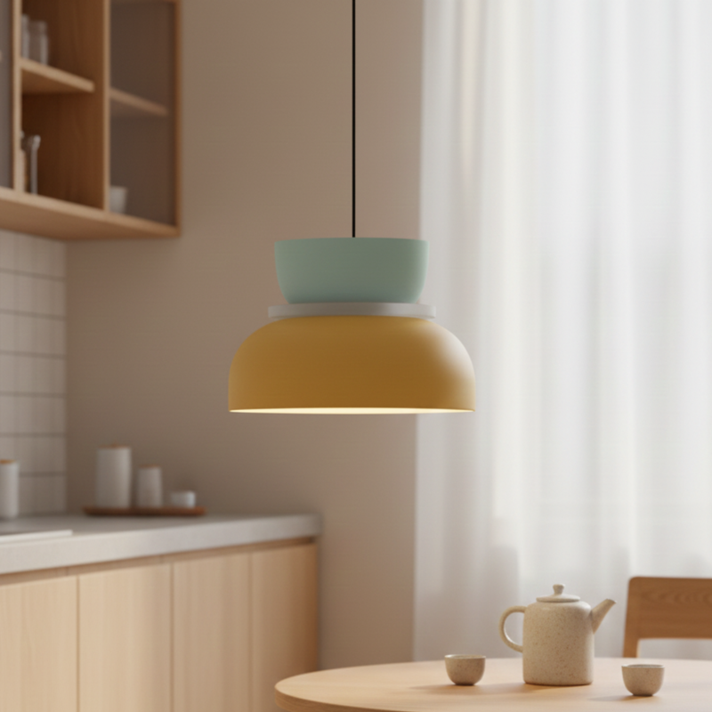 Farbige Schalenförmige Pendelleuchte