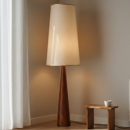 Hölzerne Vintage Innen Stehlampe