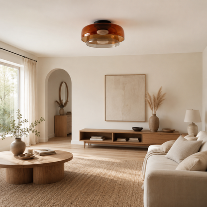 Nordische Bauhaus Glas Deckenleuchte