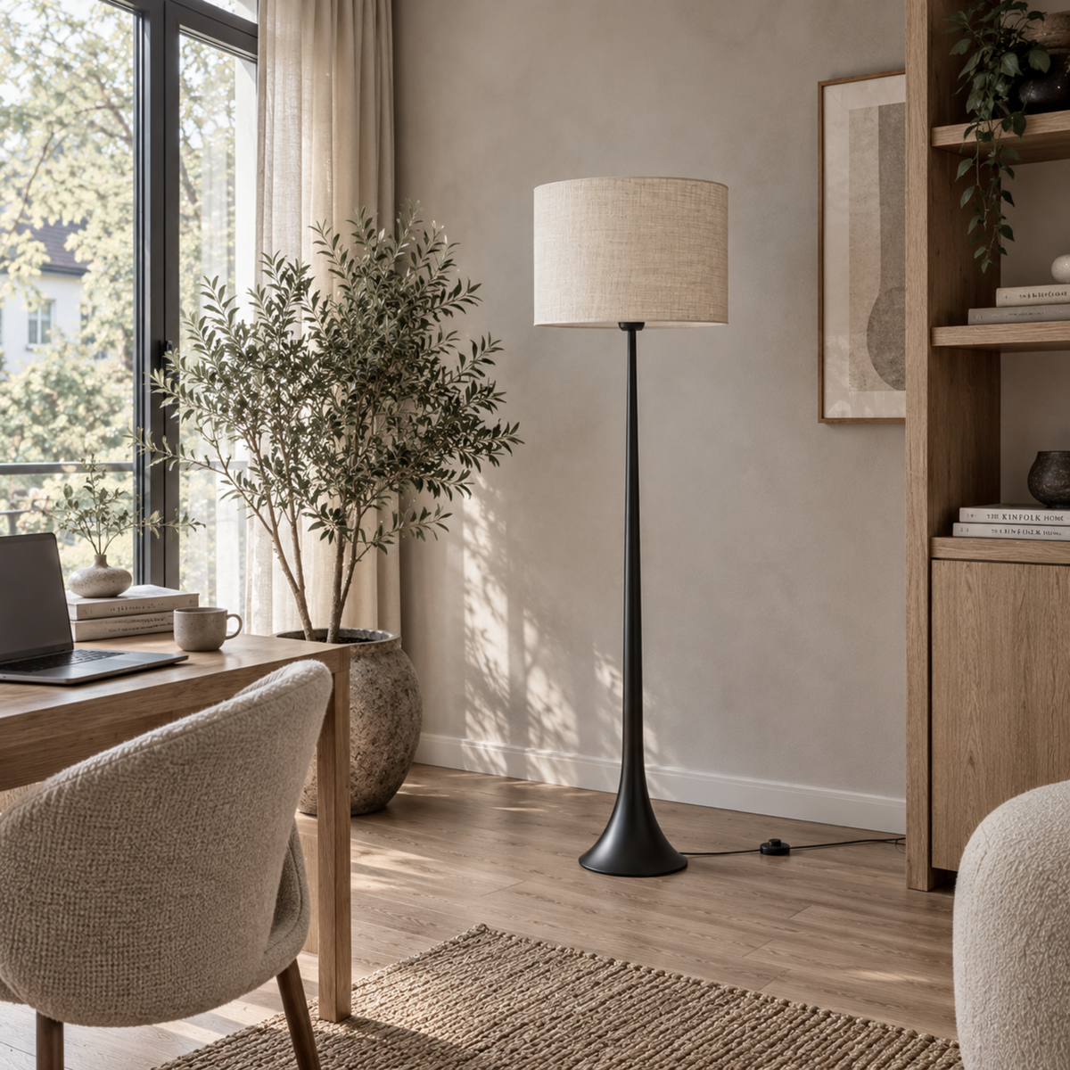 Nordische Art Seiden Stehlampe