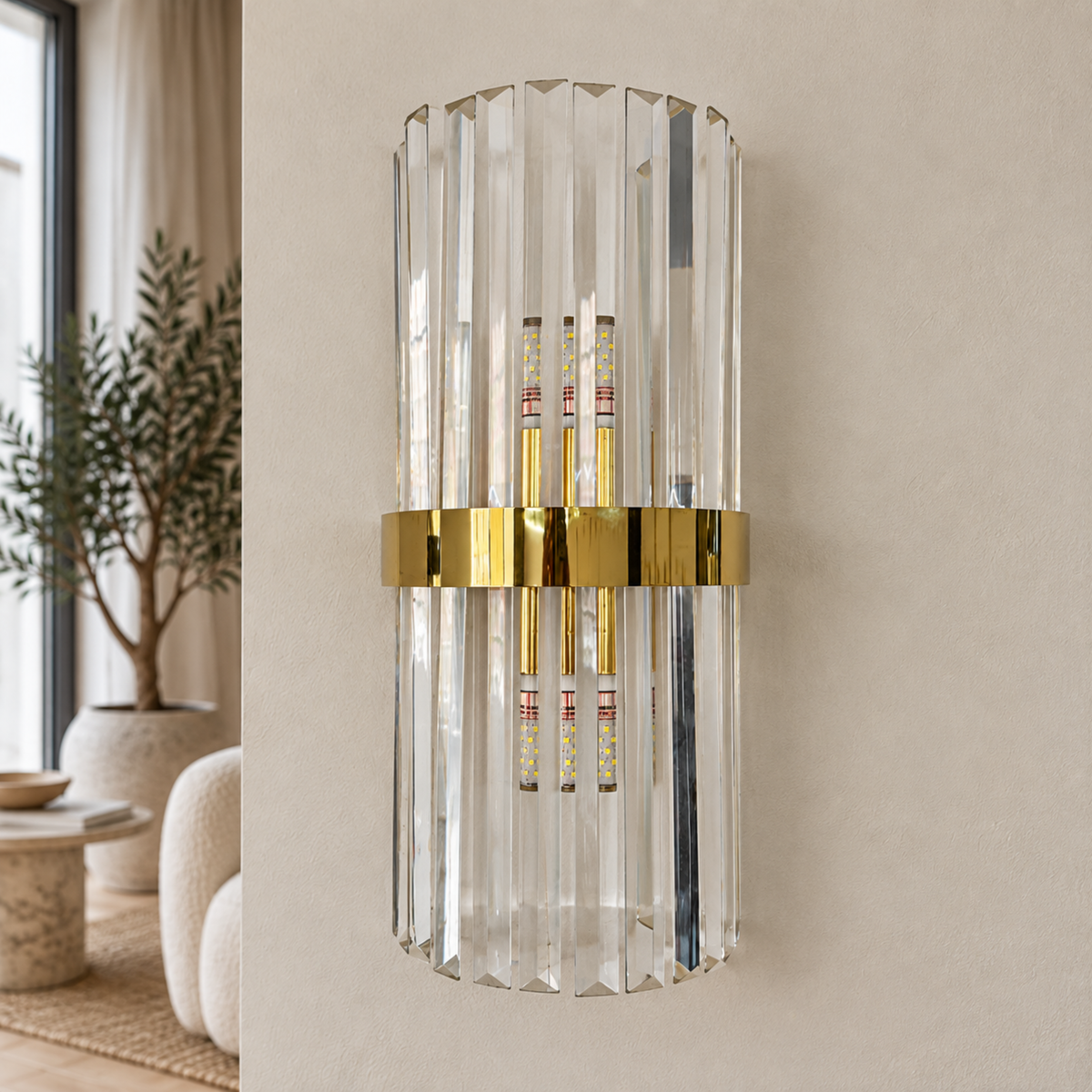 Nordische Kristall LED Wandlampe