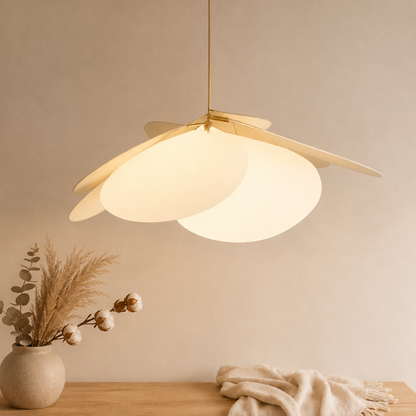 Wohnzimmer Stoff Blume Pendelleuchte