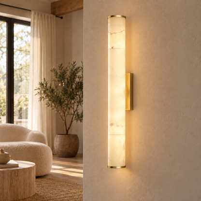 Moderne Marmoroptik LED Wandleuchte