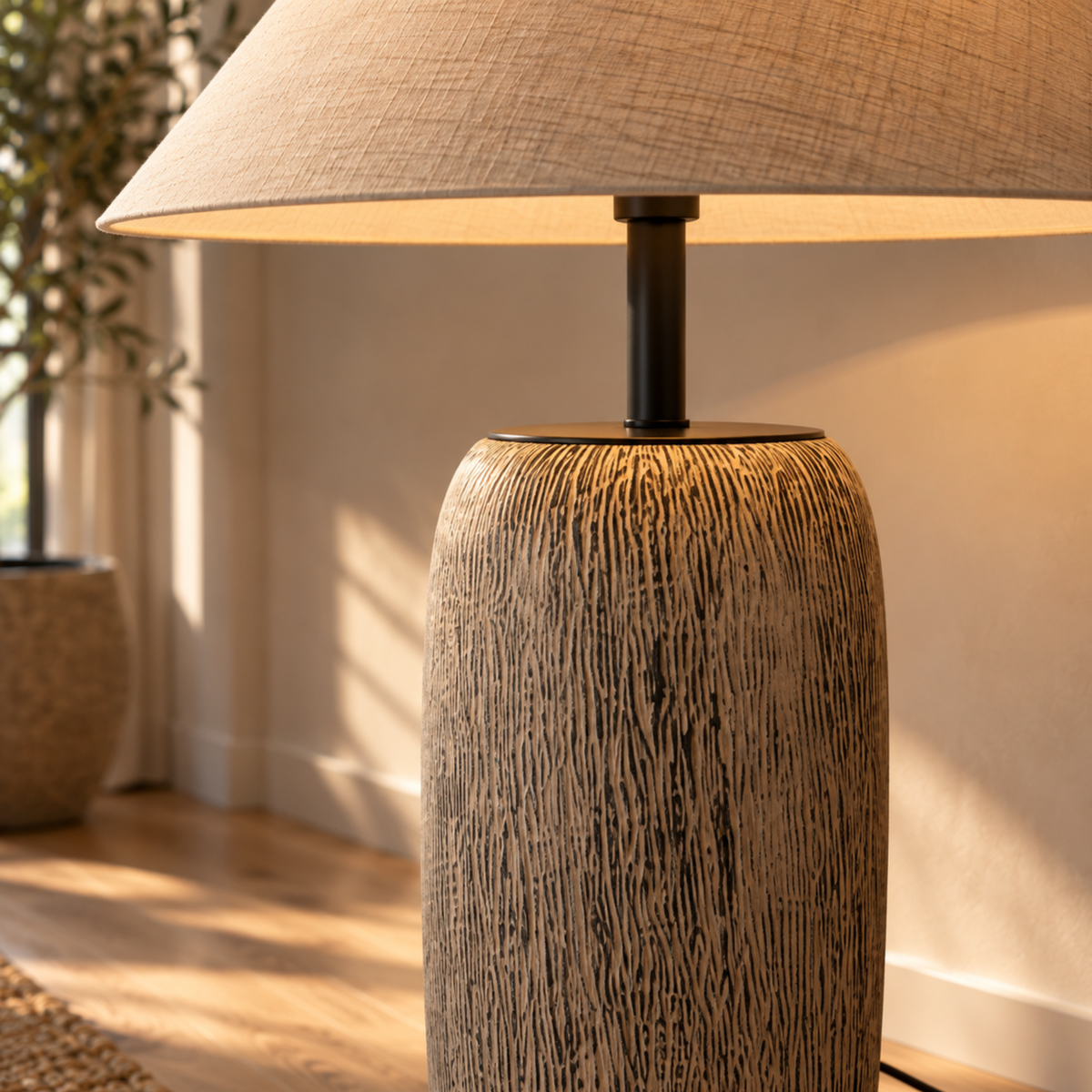 Elegante Retro Keramik Stehlampe