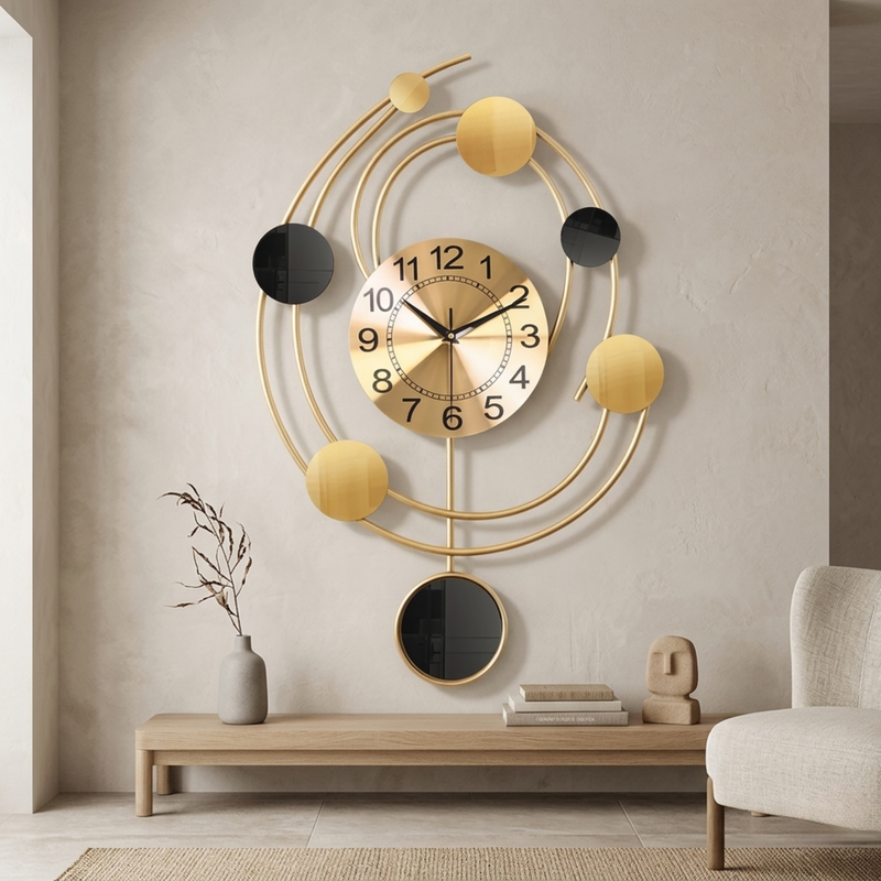 Runde Titan Dekorative Wanduhr