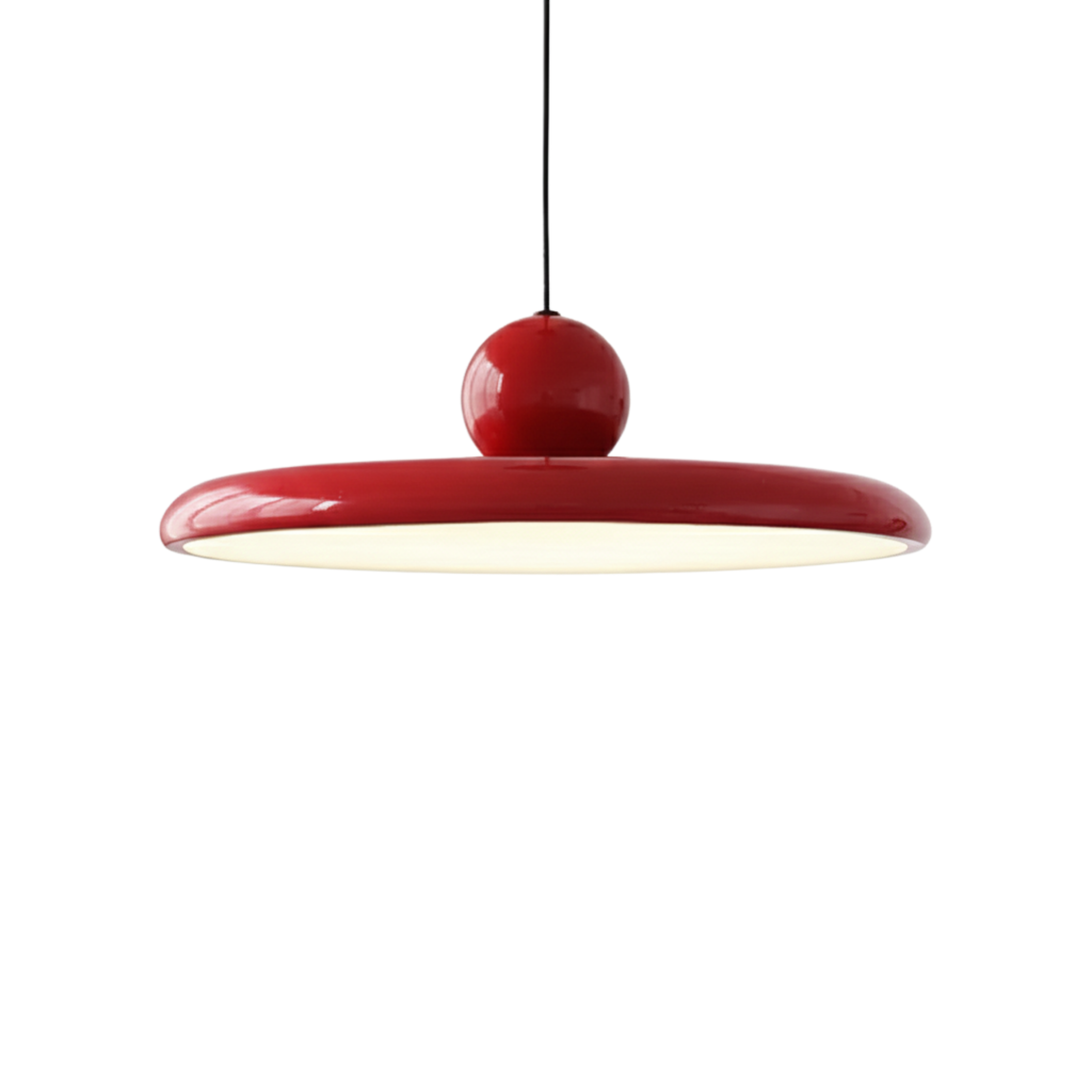 Glas Pendelleuchte im Bauhaus Stil