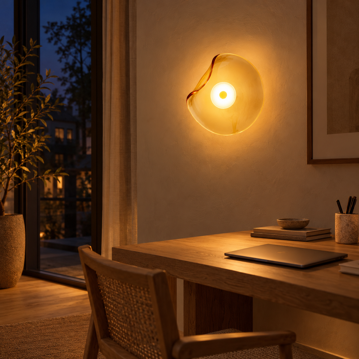 Moderne Runde Glas LED Wandleuchte
