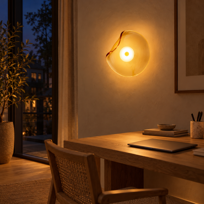 Moderne Runde Glas LED Wandleuchte