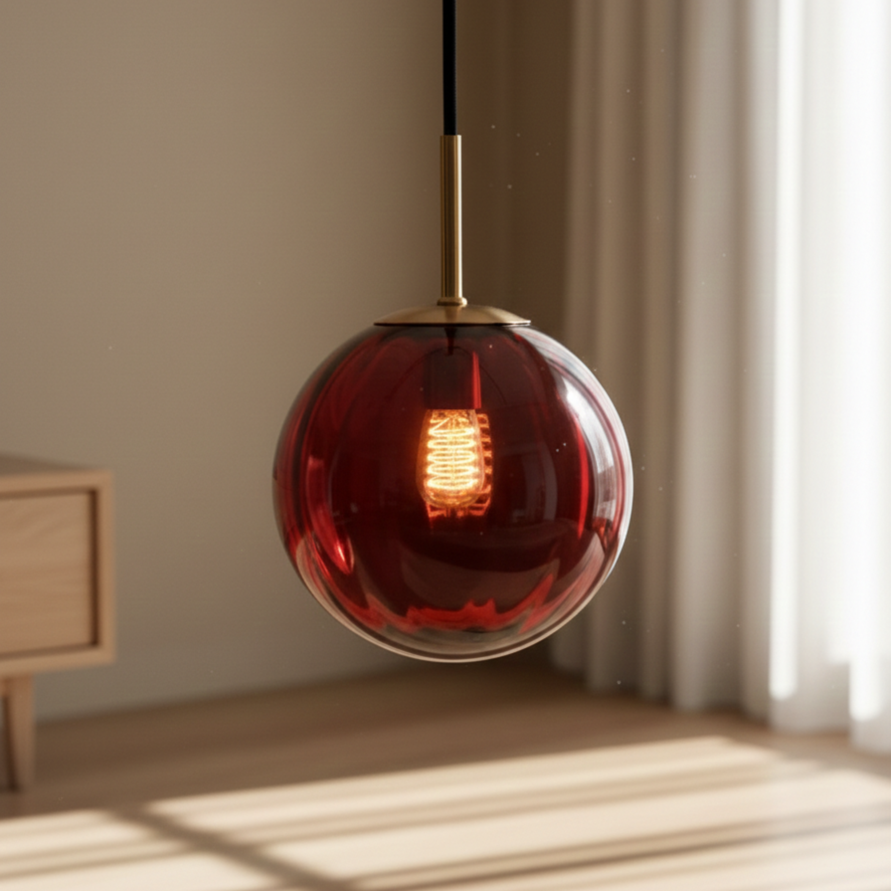 Warme Glas Innen Pendelleuchte