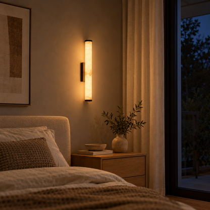 Moderne Marmoroptik LED Wandleuchte