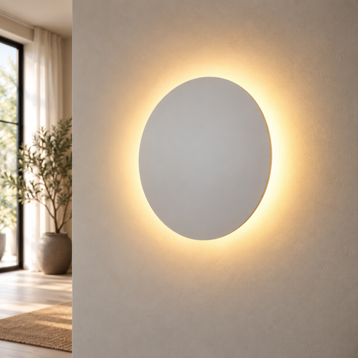 Moderne Runde Metall LED Wandleuchte