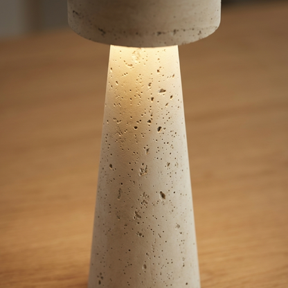 Moderne Stilvolle LED Travertin Tischlampe