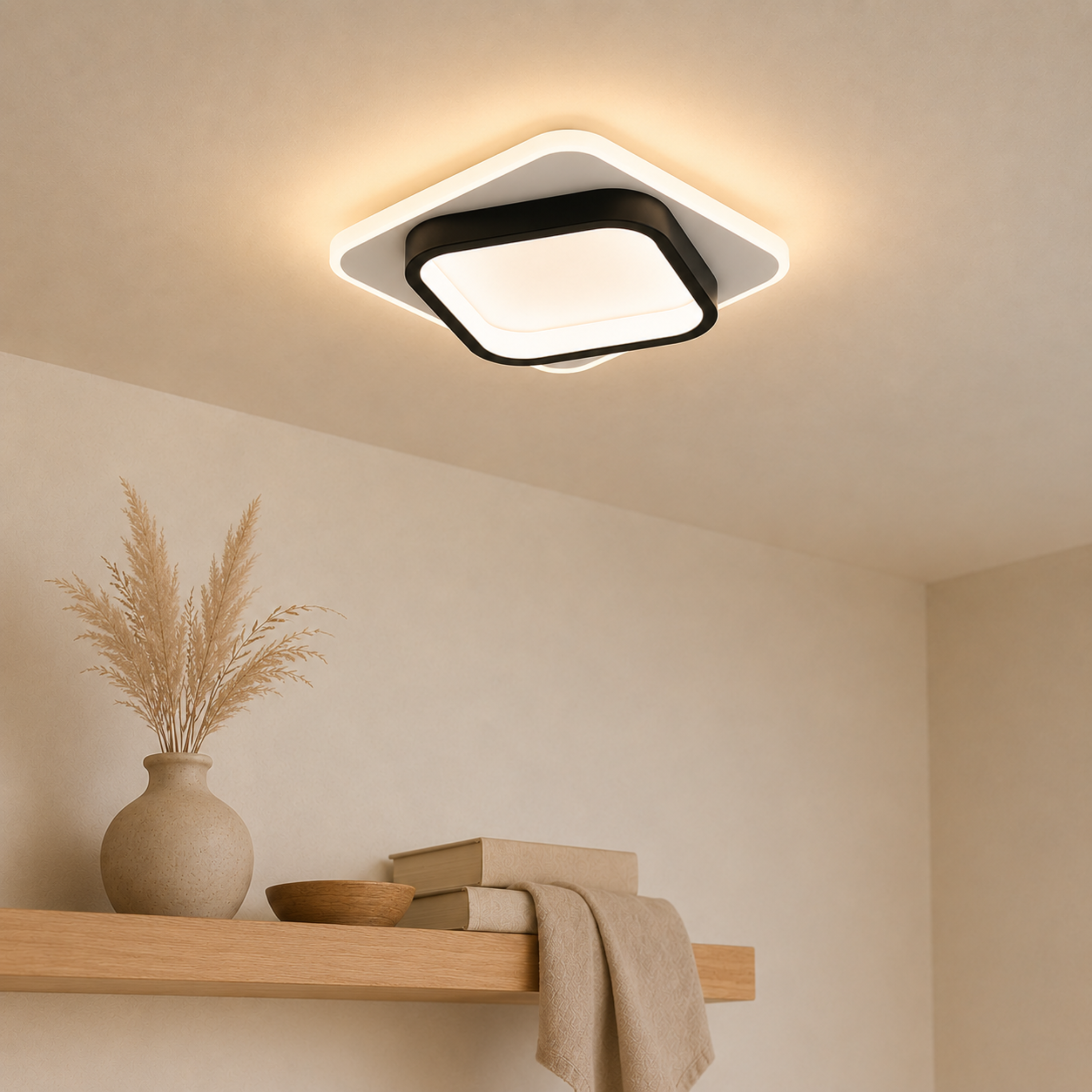 Moderne LED Runde Und Quadratische Deckenleuchte
