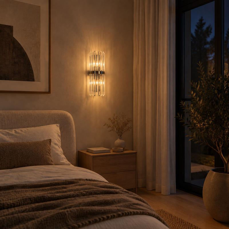 Nordische Kristall LED Wandlampe