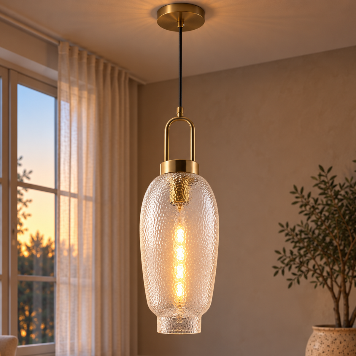 Nordische Minimalistische Glas LED Pendelleuchte