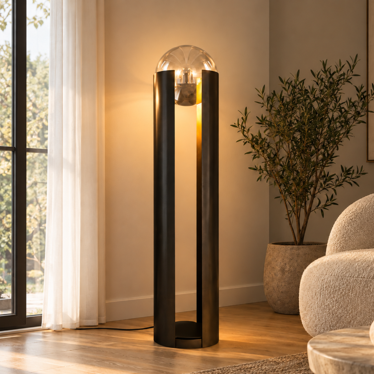 Moderne Palantir LED Stehlampe