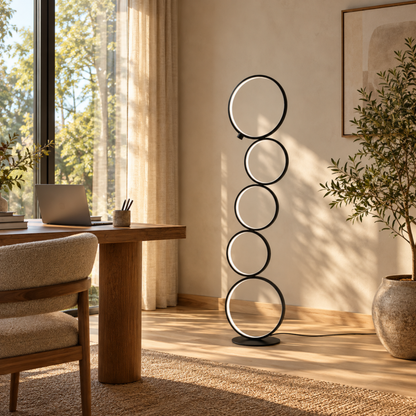 Moder­ne Mehrfachring Stehlampe