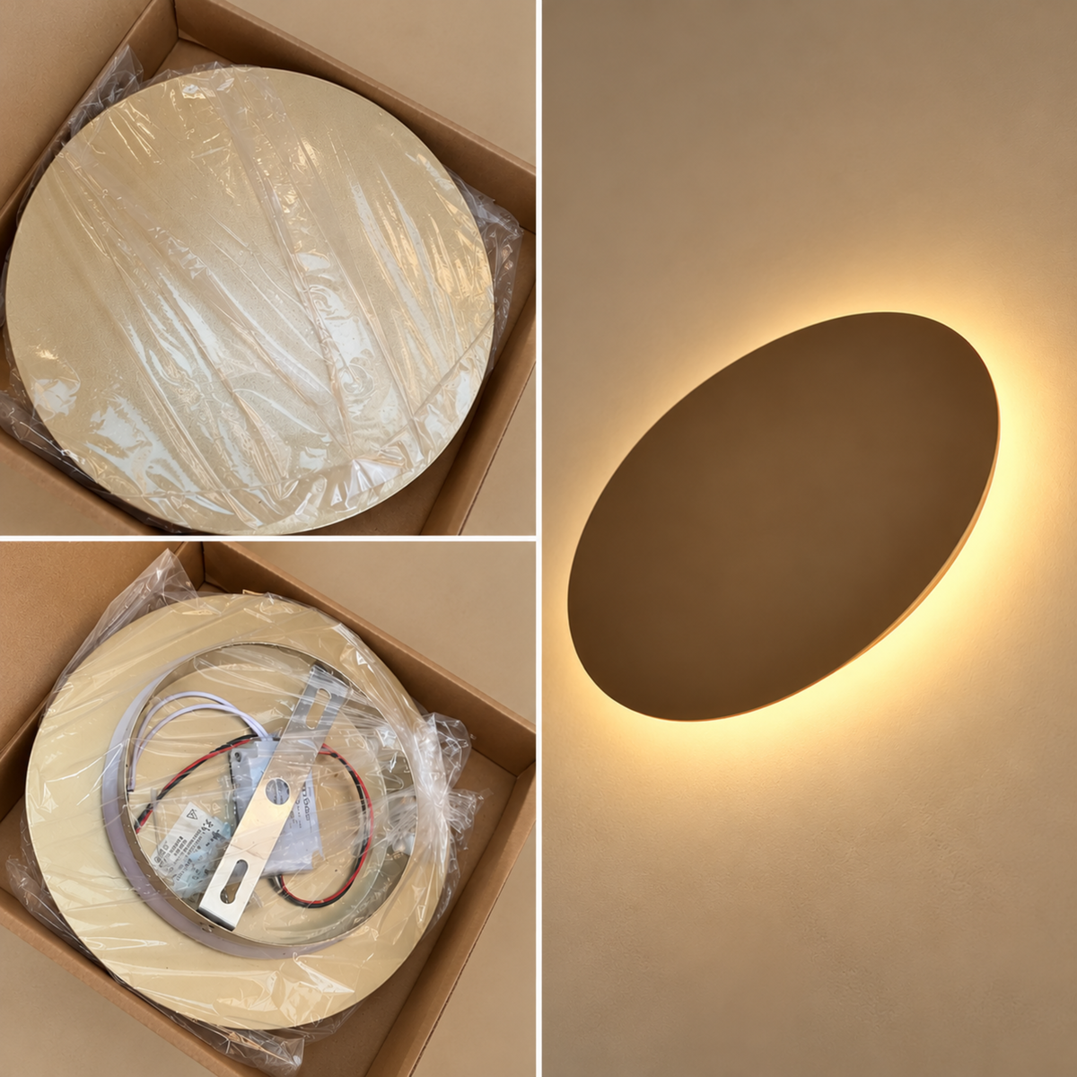 Moderne Runde Metall LED Wandleuchte