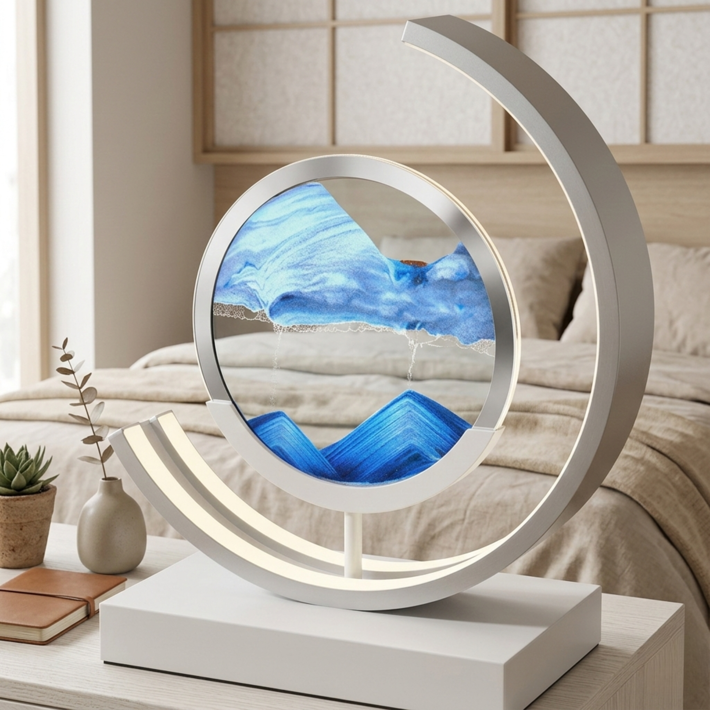 Moderne LED Quicksand Tischlampe