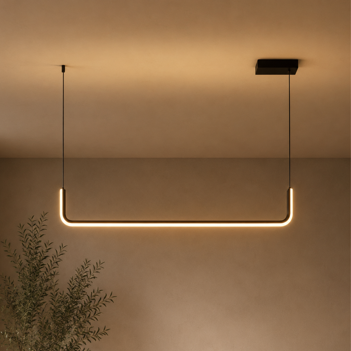 Moderne LED-Strip-Hängelampe