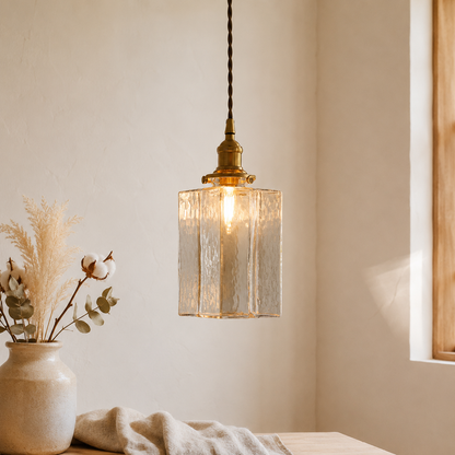 Zeitlose Vintage Glas Pendelleuchte