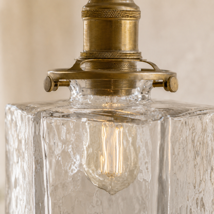 Zeitlose Vintage Glas Pendelleuchte