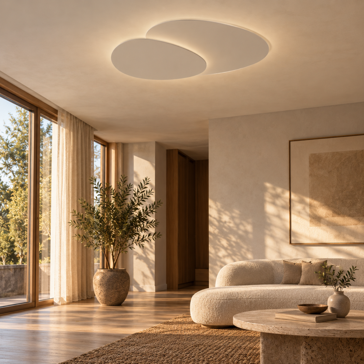 Moderne Minimalistische Ovale LED Deckenleuchte