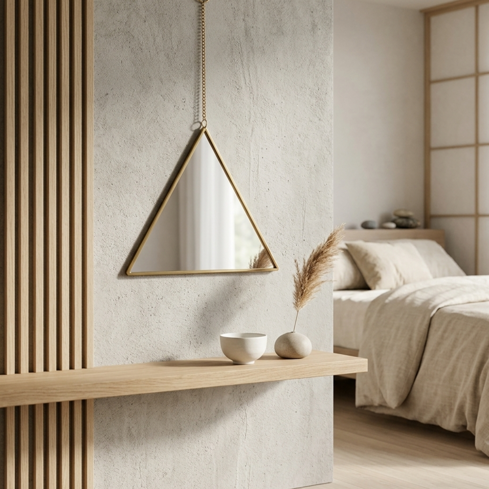 Moderne Gold Dreieck Spiegel