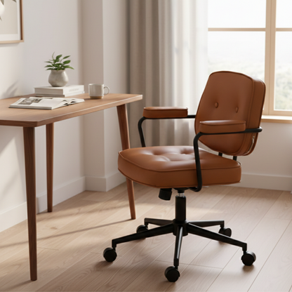 Moderner Leder Bürostuhl