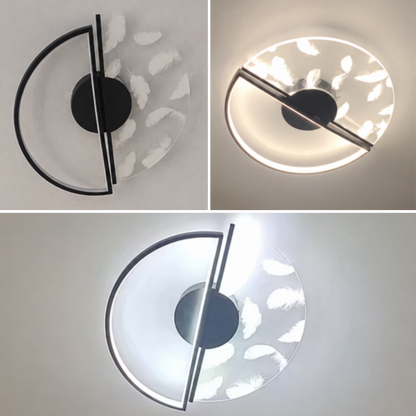 Stilvolle LED-Deckenleuchte mit Federdesign