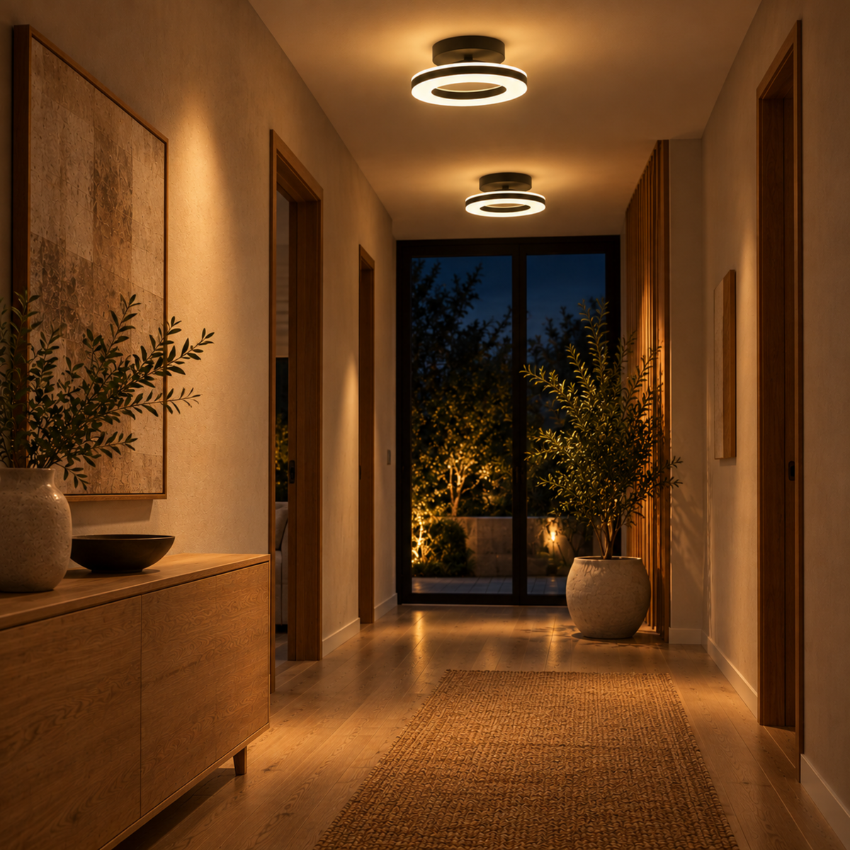 Elegante moderne LED Ringdeckenleuchte