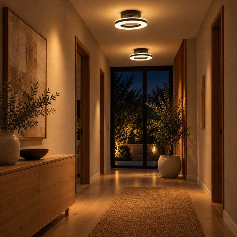 Elegante moderne LED Ringdeckenleuchte